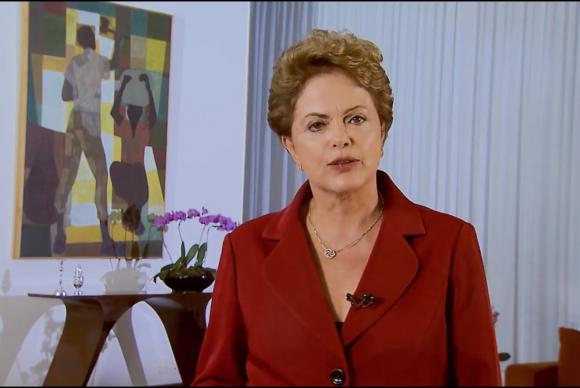 A presidenta vetou a proposta de Jucá que criava alíquotas únicas de 6% de contribuição previdenciária para patrões e empregadosReprodução de vídeo da Presideência da República. (Foto: A presidenta vetou a proposta de Jucá que criava alíquotas únicas de 6% de contribuição previdenciária para patrões e empregadosReprodução de vídeo da Presideência da República)