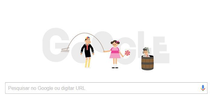 Doodle homenageia a turma do Chaves. (Foto: reprodução)