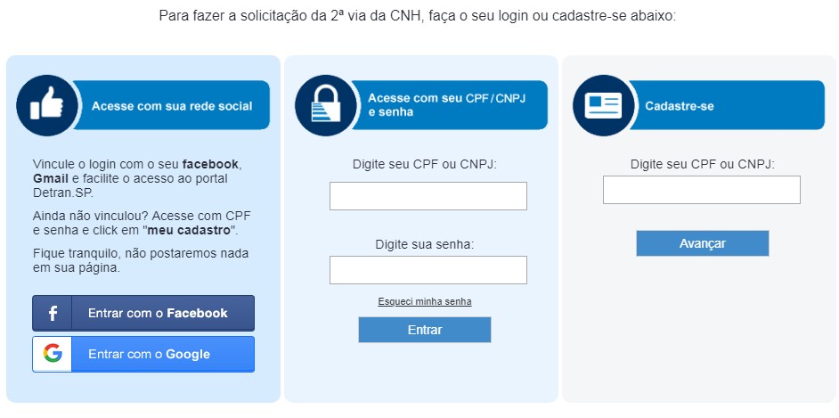 Detran.SP permite solicitar segunda via de CNH de forma 