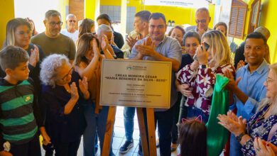 Momento da inauguração do CREAS em Moreira César