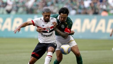 Lance da partida entre Palmeiras e SPFC