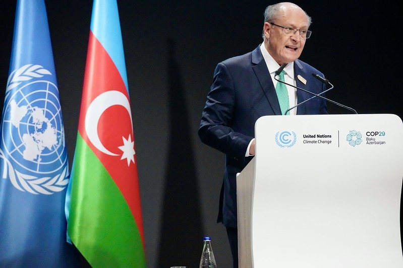 Vice Presidente da República Geraldo Alckmin durante Discurso na COP 29 em Baku capital do Azerbaijão. Foto : Cadu Gomes/VPR