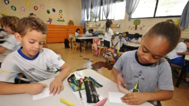 Alunos na sala de aula